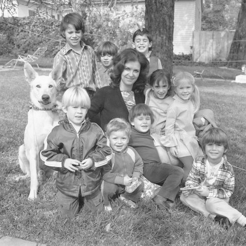 Anita Sands Hernandez and her kids and the
                  neighborhood kids