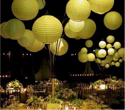 chinese lanterns hang from rafters