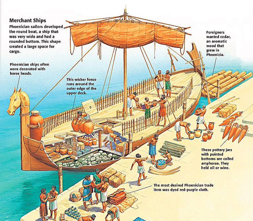 1100
          BC PHOENICIAN TRADERS plied the Mediterranean